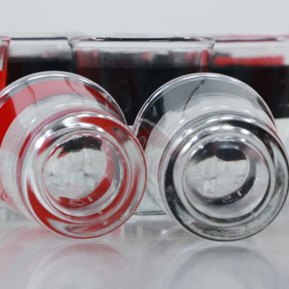 16 Roulette Numbered Red and Black Drinking Shot Glasses - Picture 2 of 15